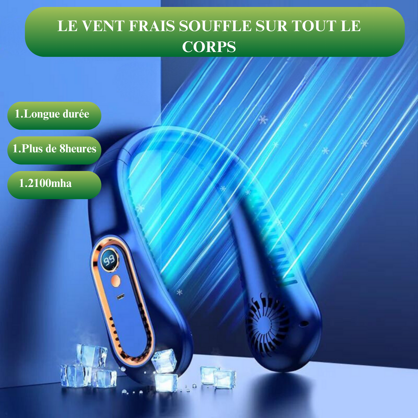 Mini-Ventilateur de Cou Portable